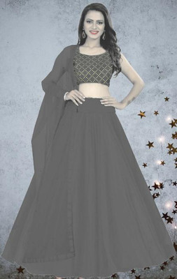 BIPIN ENTERPRISE Anarkali Gown(Grey)