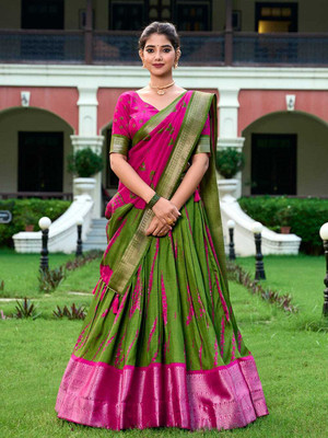AAYUSHYAM ENTERPRISE Printed Semi Stitched Lehenga Choli(Multicolor)