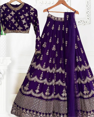 CYNOR ENTERPRISE Embroidered Semi Stitched Lehenga Choli(Multicolor)