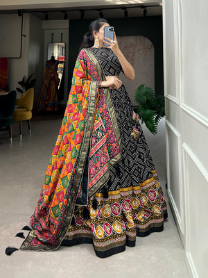 THE PRIVATE LABLE Embellished, Printed Semi Stitched Lehenga Choli(Multicolor)