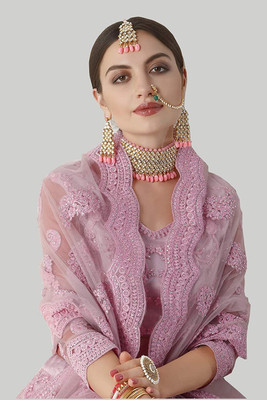 bhurkhiya Anarkali Gown(Pink)