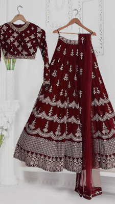 CYNOR ENTERPRISE Embroidered Semi Stitched Lehenga Choli(Multicolor)