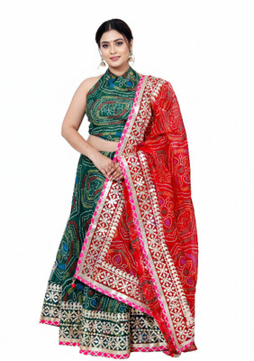 PAHNAVA Printed Semi Stitched Lehenga Choli(Multicolor)