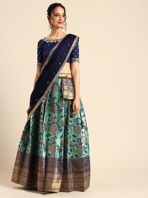 SHREE CREATION Self Design Semi Stitched Lehenga Choli(Multicolor)