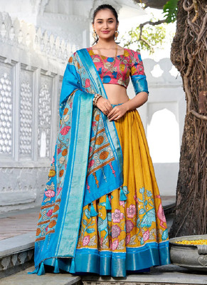 GORASH CREATION Printed Semi Stitched Lehenga Choli(Multicolor)