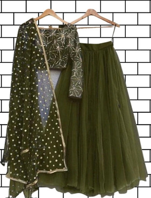 lazyandcrazy shop Self Design Semi Stitched Lehenga Choli(Multicolor)