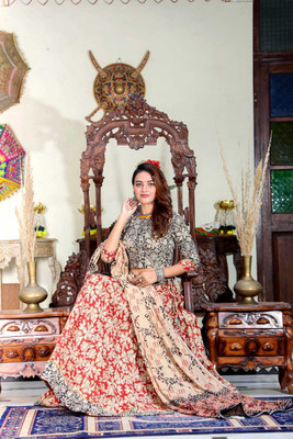 craftwell studio Self Design Stitched Lehenga Choli(Multicolor)