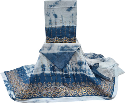 Man Fashion Embroidered Semi Stitched Rajasthani Poshak(Blue)