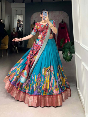 RTWOSTOR Self Design Semi Stitched Lehenga Choli(Multicolor)