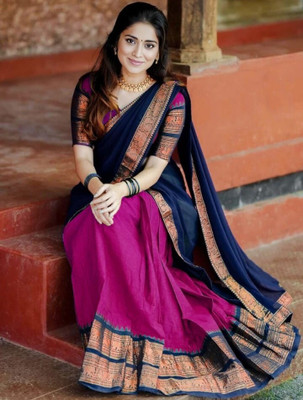 Harshiv Textile Embellished Semi Stitched Lehenga Choli(Pink, Blue)