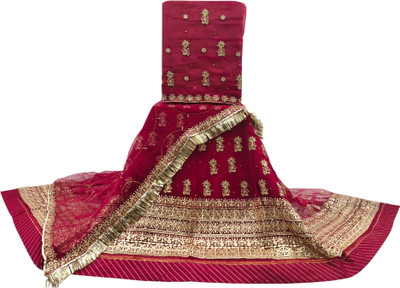 Man Fashion Embroidered Semi Stitched Lehenga Choli(Pink)