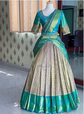 SWAMI STUDIO Self Design Semi Stitched Lehenga Choli(Multicolor)