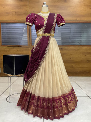 Payu Self Design Semi Stitched Lehenga Choli(Multicolor)