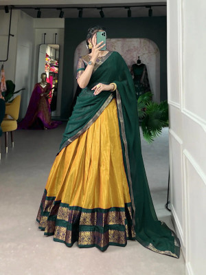 HOUSE OF COMMON Solid Semi Stitched Lehenga Choli(Multicolor)