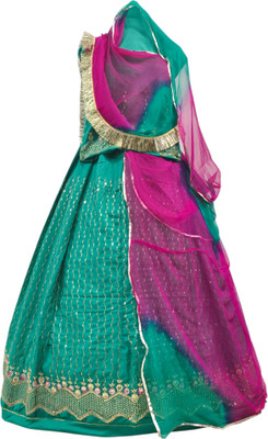 Man Fashion Embroidered Semi Stitched Rajasthani Poshak(Green)