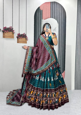 AAYUSHYAM ENTERPRISE Self Design Semi Stitched Lehenga Choli(Light Blue)