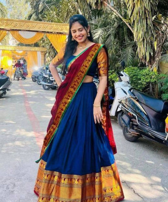 Hyper Enterprize Self Design Semi Stitched Lehenga Choli(Multicolor)