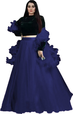 BIPIN ENTERPRISE Anarkali Gown(Blue)