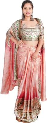 DRESSED UP DIVAS Printed Stitched Lehenga with Jacket(Pink)