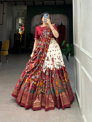 ZARISTACREATION Printed Semi Stitched Lehenga Choli(Multicolor)