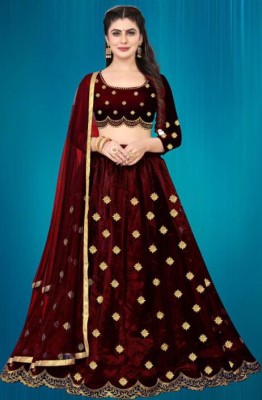 BIPIN ENTERPRISE Anarkali Gown(Maroon, Gold)