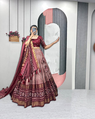 AAYUSHYAM ENTERPRISE Self Design Semi Stitched Lehenga Choli(Maroon)