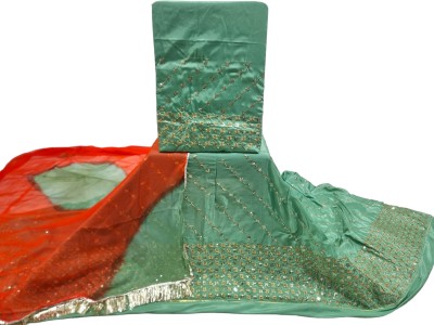 Man Fashion Embroidered Semi Stitched Rajasthani Poshak(Light Green)