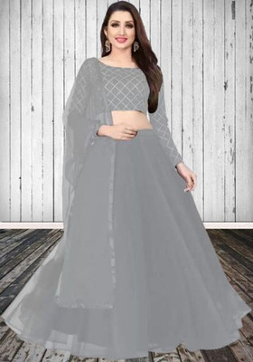 BIPIN ENTERPRISE Anarkali Gown(Grey)