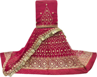 Man Fashion Embroidered Semi Stitched Lehenga Choli(Pink)