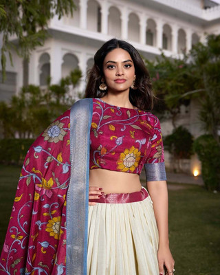 JesoriSaree Floral Print Semi Stitched Lehenga Choli(Multicolor)