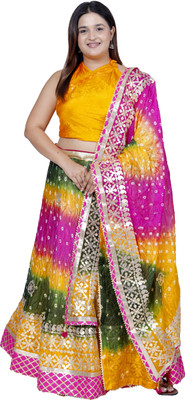 PAHNAVA Embroidered Semi Stitched Lehenga Choli(Multicolor)