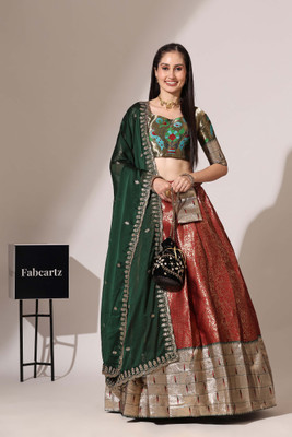 MR Y Self Design Semi Stitched Lehenga Choli(Maroon)