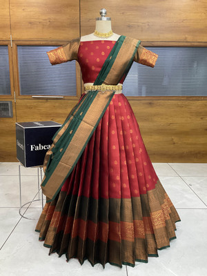 SHREE CREATION Self Design Semi Stitched Lehenga Choli(Multicolor)