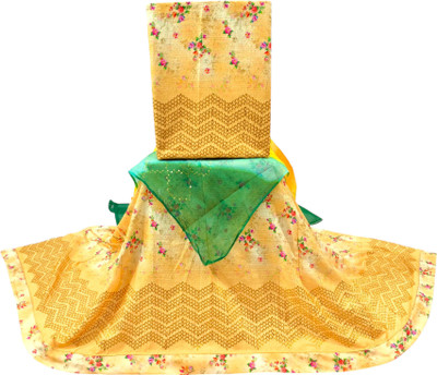 Man Fashion Embroidered Semi Stitched Lehenga Choli(Yellow)