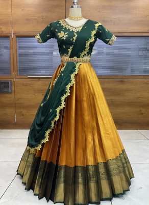 Payu Self Design Semi Stitched Lehenga Choli(Multicolor)