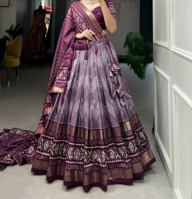 Zinsy Creation Printed Semi Stitched Lehenga Choli(Multicolor)