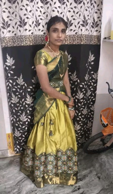 Payu Self Design Semi Stitched Lehenga Choli(Yellow)