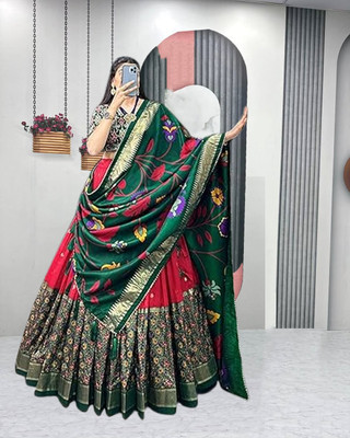 MITRABIZ Self Design Semi Stitched Lehenga Choli(Multicolor)