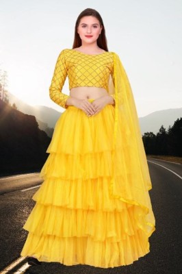 RUDKI ENTERPRISE Anarkali Gown(Yellow)