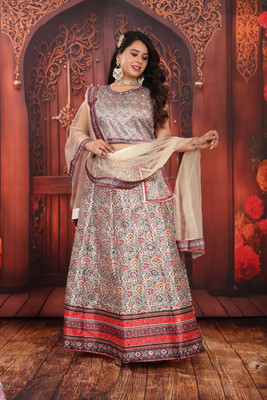 PickALook Printed Stitched Lehenga Choli(Multicolor)
