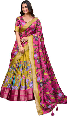 aj retail Digital Print Semi Stitched Lehenga Choli(Multicolor)