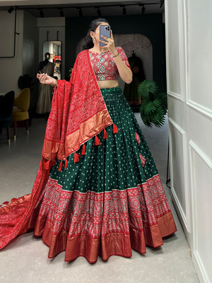 BLANKLOOK Self Design Semi Stitched Lehenga Choli(Green)
