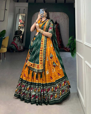 FusionCraftt Printed Semi Stitched Lehenga Choli(Multicolor)