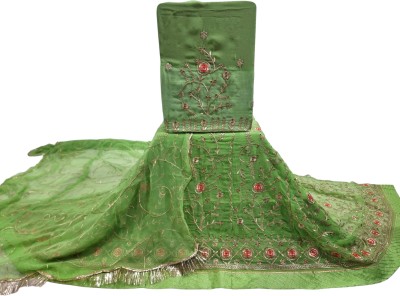 Man Fashion Embroidered Semi Stitched Rajasthani Poshak(Light Green)