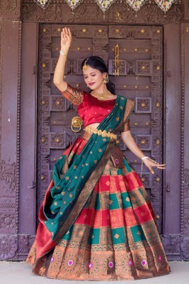 Sonu Creation Self Design Semi Stitched Lehenga Choli(Maroon)