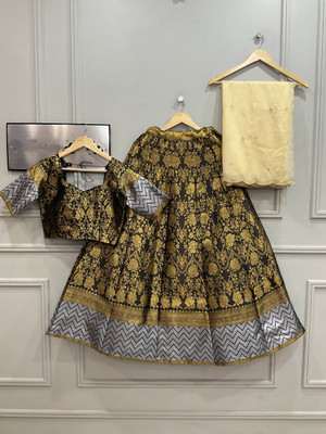 MR Y Printed Semi Stitched Lehenga Choli(Multicolor)