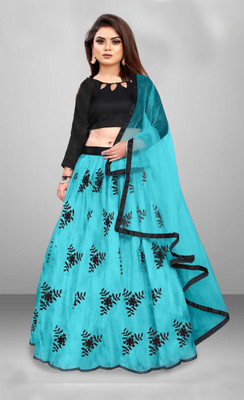 RamKrupa Creation Embroidered Semi Stitched Lehenga Choli(Multicolor)