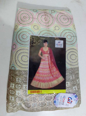 AJMERA Embroidered Semi Stitched Lehenga Choli(Multicolor)