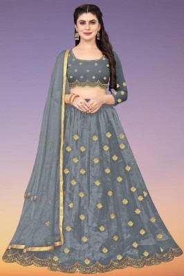 BIPIN ENTERPRISE Anarkali Gown(Grey)