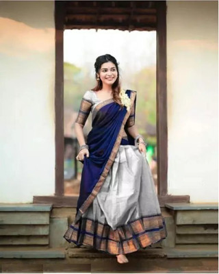 SHREEENATHJICREATION Self Design Semi Stitched Lehenga Choli(Grey)